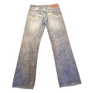 Big Star Pioneer Regular Boot Cut Distressed Jeans Men's 30 x 30 Y2K Embroidered